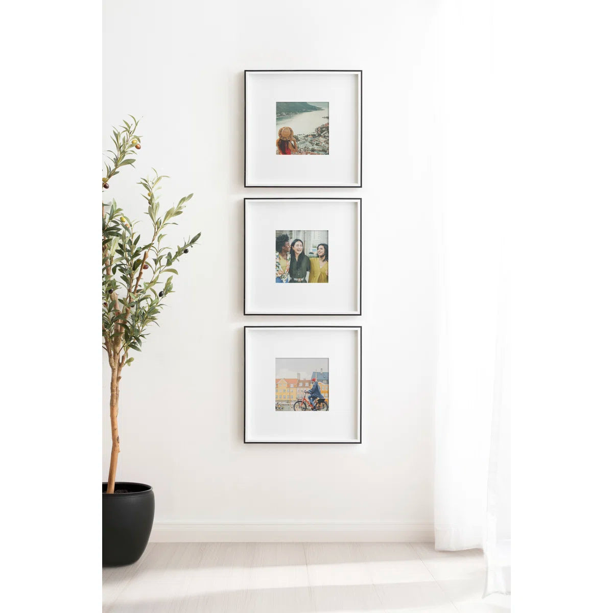 Develin Matte Plastic Single Picture Frame Set (Set of 3)