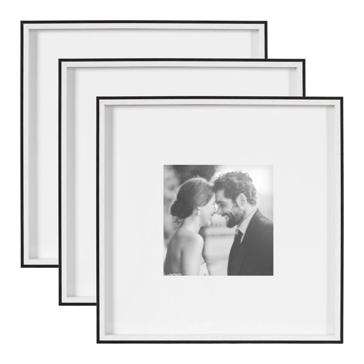 Develin Matte Plastic Single Picture Frame Set (Set of 3)