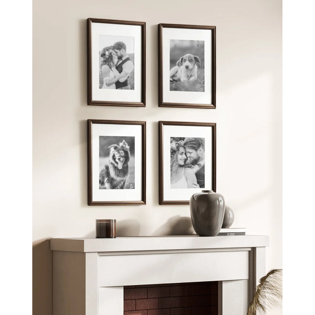 Wickson 4 Piece Beveled Plastic Single Picture Frame (Set of 4)