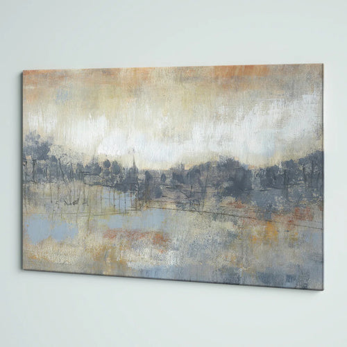 " Cool Grey Horizon I " Painting Print