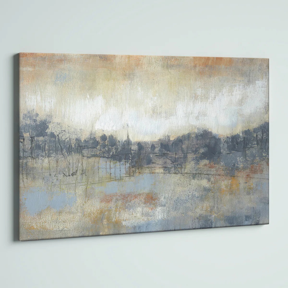 " Cool Grey Horizon I " Painting Print