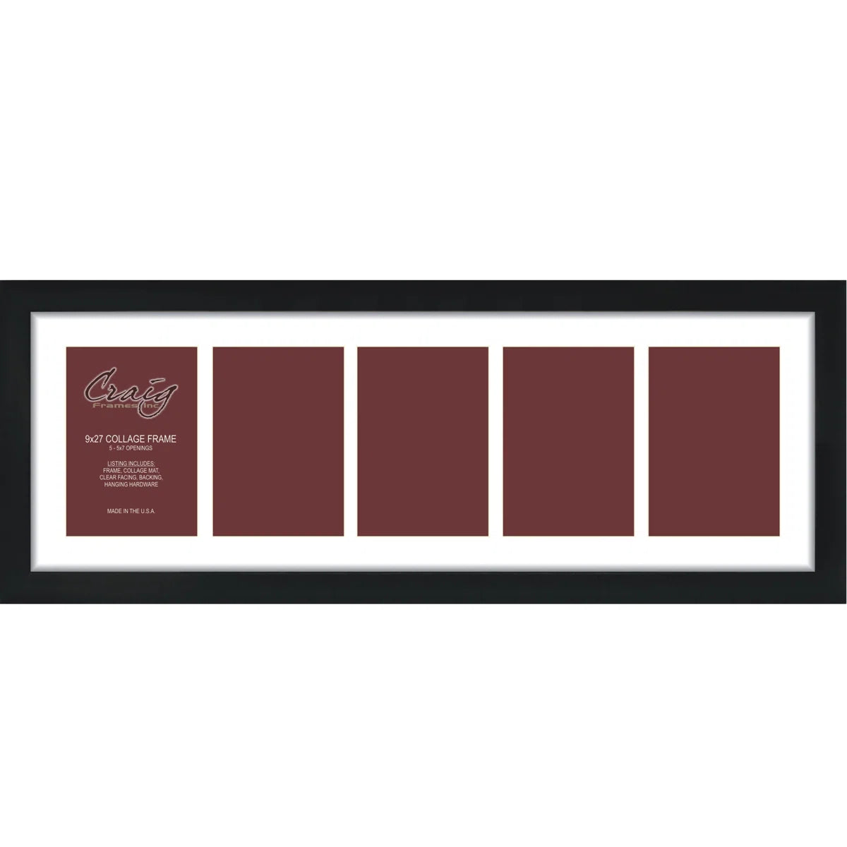 Black Matte Picture Frame with Mat