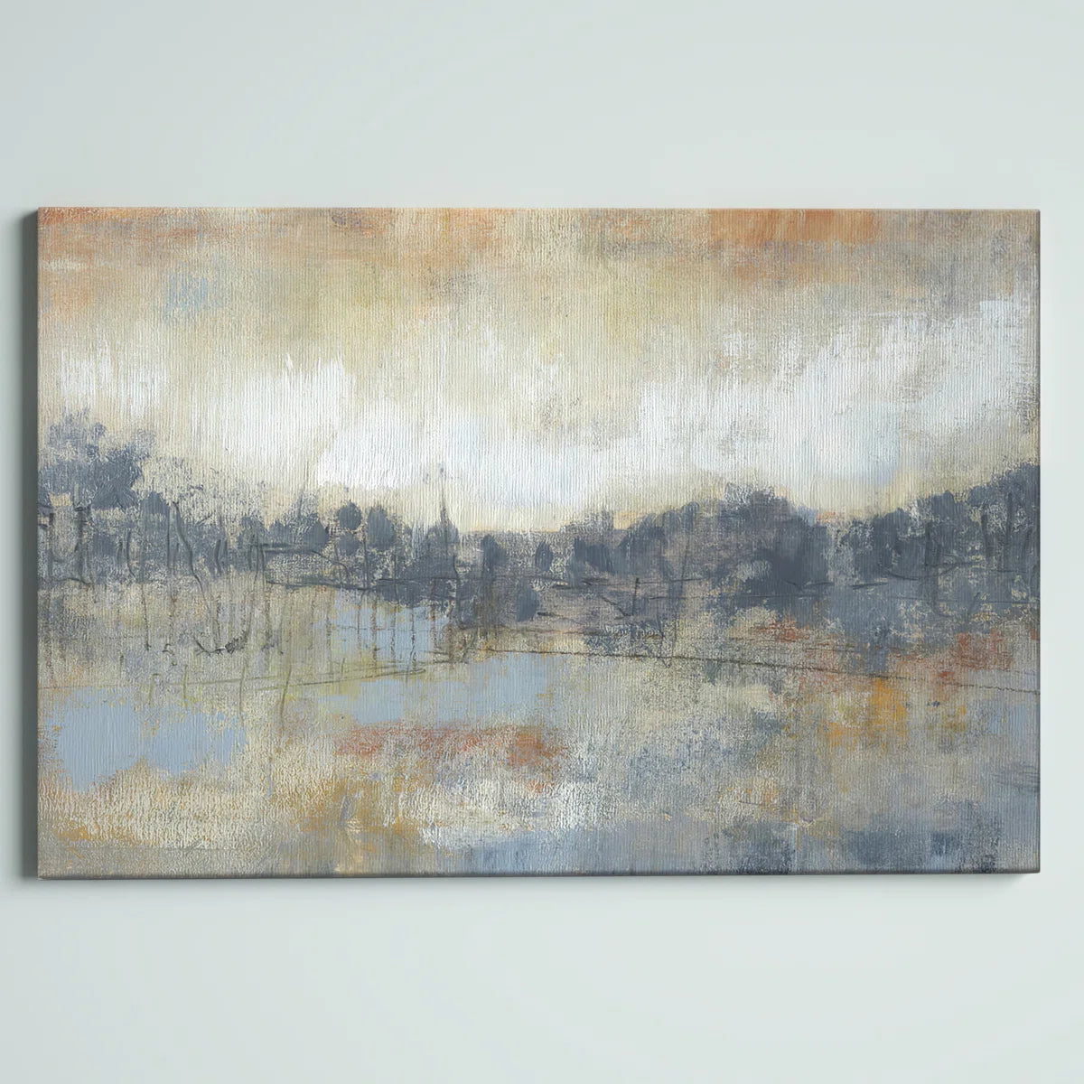 " Cool Grey Horizon I " Painting Print