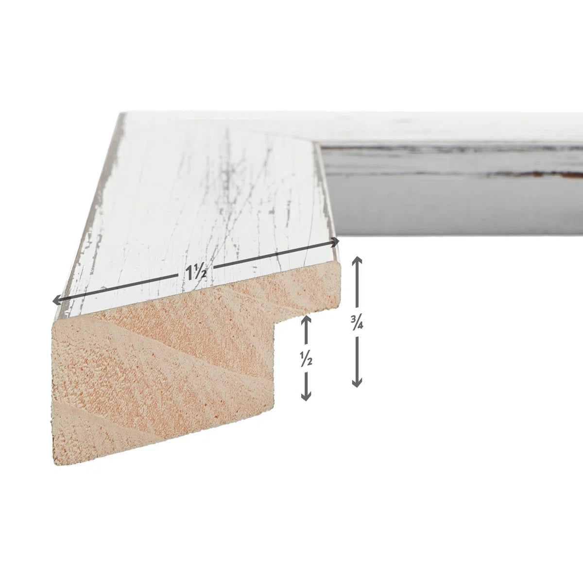 Montreuil White Solid Wood Matte Picture Frame