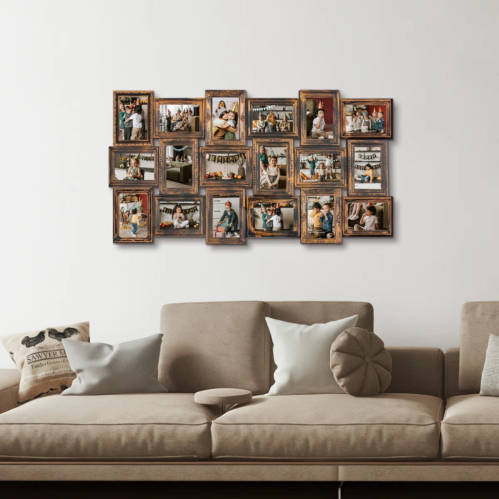 Height 18 Opening Wall Gallery Family Picture Frame Set
