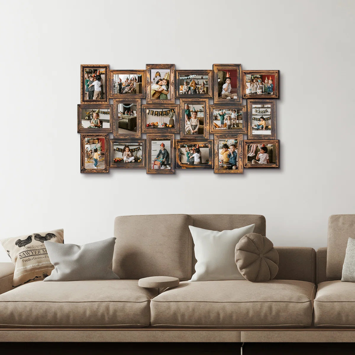 Height 18 Opening Wall Gallery Family Picture Frame Set