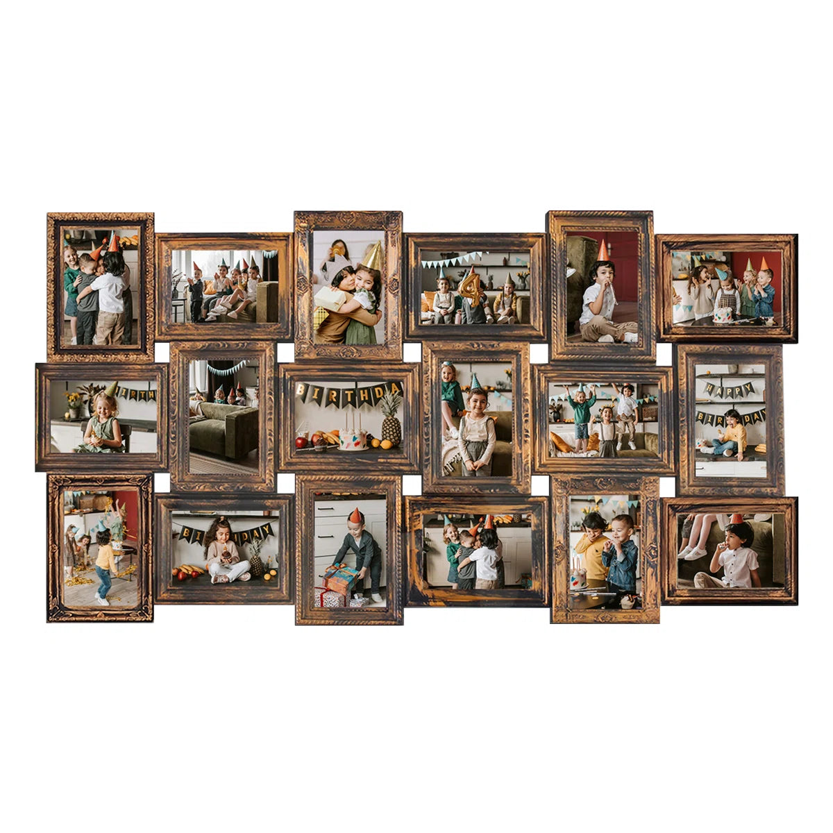 Height 18 Opening Wall Gallery Family Picture Frame Set